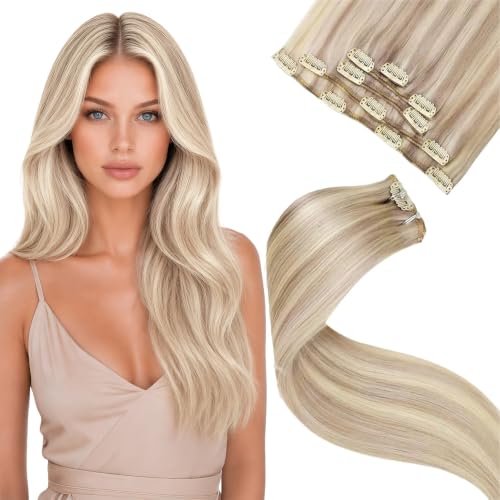 Image of LaaVoo Clip In Hair Extensions, Invisible Fit, 16 Inch 5Pcs 80g | Hair Extension Clips Fit Closely With Natural Hair, Realize Concealed Wearing Structure