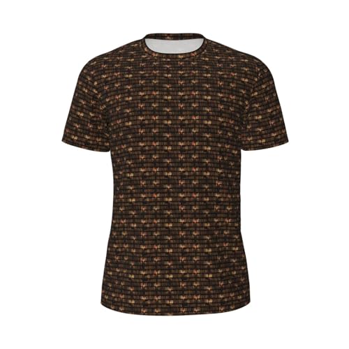 T-shirt homme imprimé bibliothèque en maille respirante sport workout été