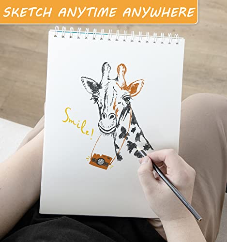 9 X 12 Inches Drawing Sketch Book, 98Lb/160G Sketchbook For Adults Kids Beginners Artists, Art Drawing Book For Mixed Media, Top Spiral Bound Drawing Pad, 1 Sketch Pad Pack Has 32 Sheets/64 Pages #TOP4