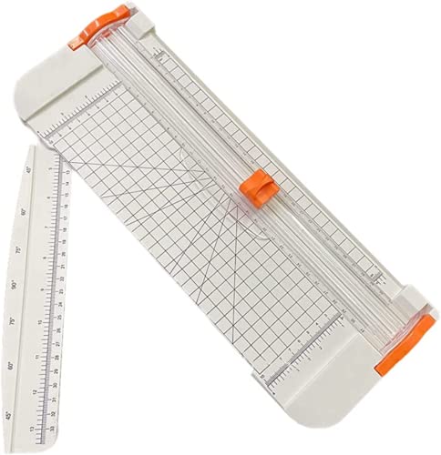 Tenlacum ペーパーカッター 裁断機 小型 ペーパートリマー 軽量ミニ裁断機 スライドカッターA3 A4 A5 対応 ペーパー 写真 クーポン ラベル カード裁断 定規をつける 房具 コーピー用紙 厚紙 名刺 ラミネートフィルム 表紙 多機能 軽量