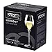 Krosno Large Prosecco Champagne Sparkling Wine Flutes, Set of 6, 9.4 fl oz, Rounded Shape for Ideal Bubbles, Dishwasher Safe, Made in Europe