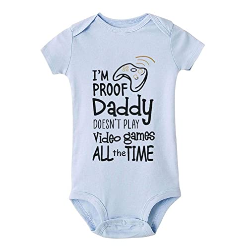 Image of Yeavomeny I'm Proof Daddy Doesnt Always Play Video Games Infant Cute Baby Bodysuit Infant bodysuit Long Sleeve Playsuit