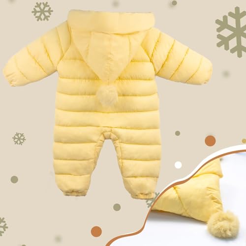 Baby Snowsuit Newborn Winter Unisex Jumpsuit Infant Hooded Double Zipper Romper Girls Boys Warm Outwear2