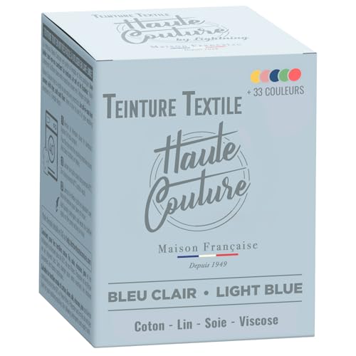 Haute Couture - Teinture Textile Bleu Clair - 350g Tout-en-un - Prêt à l'emploi pour Vêtements et Tissus