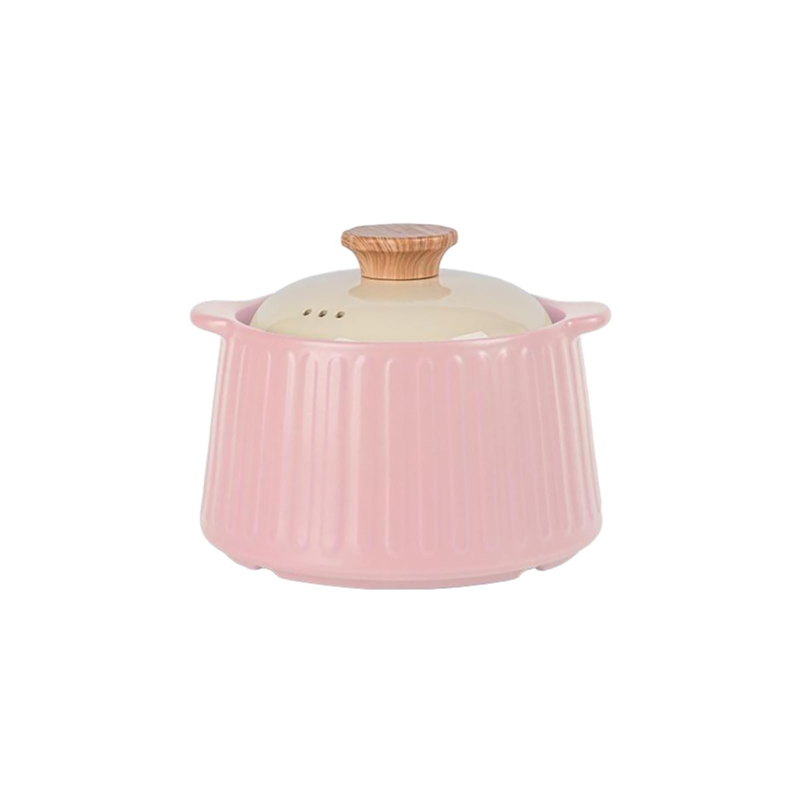 Kremowy wiatrowy ceramiczny garnek domowy żaroodporny garnek chiński styl -4L ceramiczna zapiekanka - jasnoróżowy -1,28 l-4 l