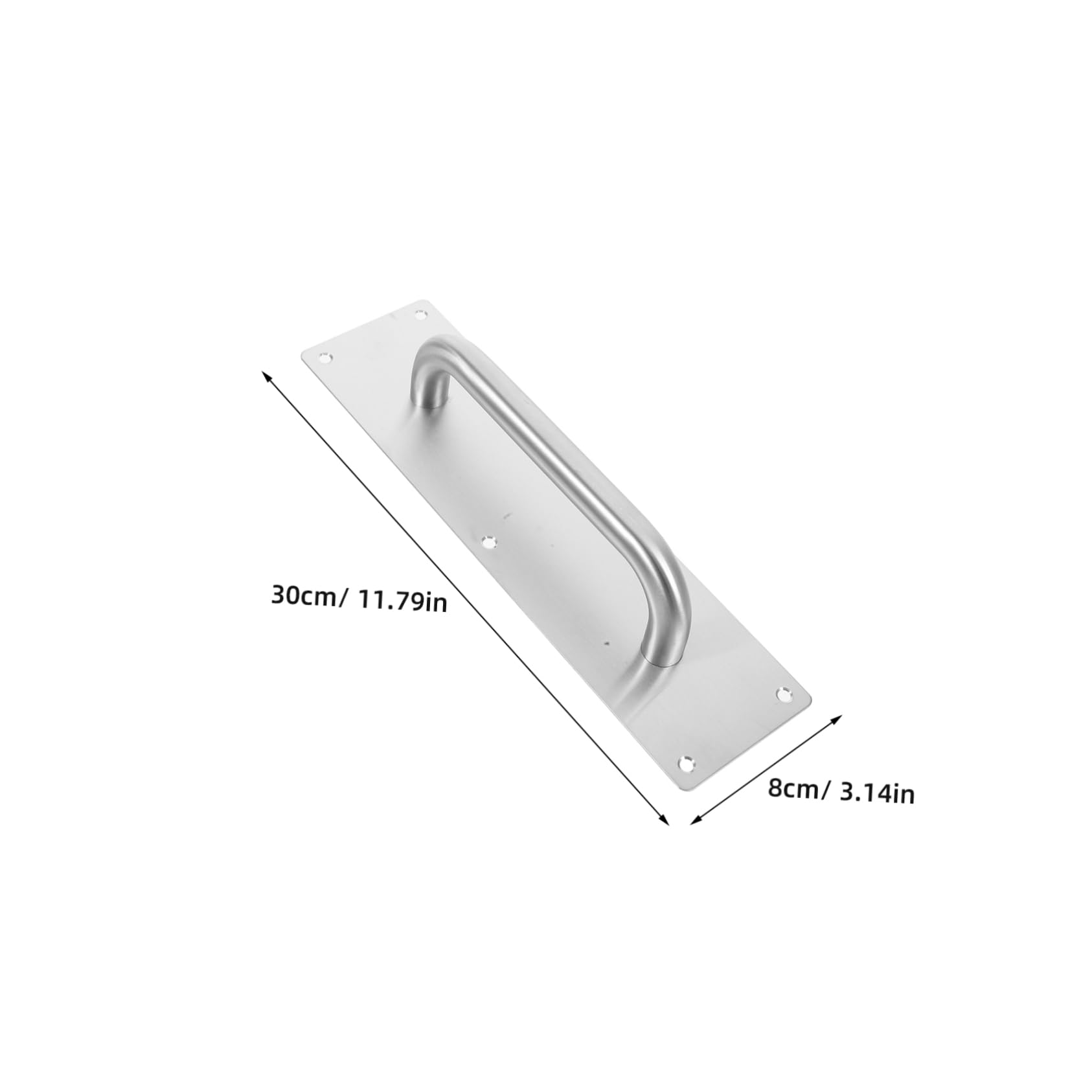 HOLIDYOYO Stainless Steel Sliding Door Handles Modern Front Door Lever Push Pull Door Handles Silver Metal Handle for Exterior Gates