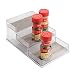 iDesign 34482 Twillo Plastic Stadium Spice Rack, 3-Tier Organizer for Kitchen Pantry, Cabinet, Countertops, Vanity, Office, Craft Room, 10.3" x 6" x 4", Narrow