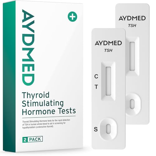2 x AYDMED Test für das Thyreoidea-stimulierende Hormon | Schilddrüsen-Testkit für den Selbsttest zu Hause zur Blutuntersuchung auf Hypothyreose | Test auf eine Schilddrüsenunterfunktion