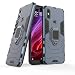 Produktbild Hülle für Xiaomi Mi A2 Drehbar Ringhalter Cover Magnet Bumper Handyhülle Case Stoßfest Doppelschichter Schutzhülle Outdoor Shock Absorption Mit Ring (Xiaomi Mi A2, Marineblau)