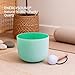 ENERGYSOUND 432Hz F Note Heart Chakra Green Color Frosted Quartz Crystal Singing Bowl 8 inch +carrier bag mallet and o-ring included