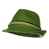 Green Alpine Bavarian German Felt Hat Oktoberfest Halloween Costume