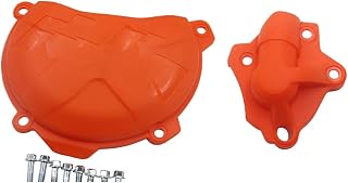 Clutch Cover Water Pump Cover Protector Compatible With 250 350 SXF EXCF XCF XCFW FREERIDE 2011 2012 2013 2014 2015 2016 Aftermarket(2 Piece Set)