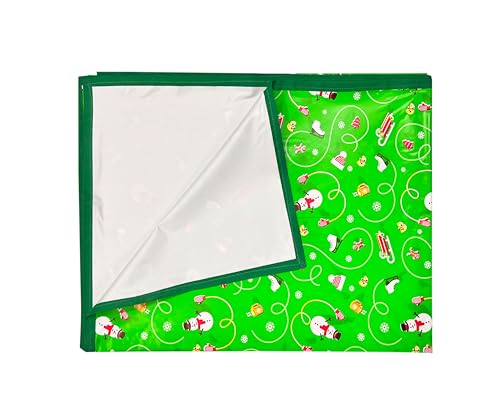 Image of EcoSoft Plastic Sheet,PVC Sheet for Kids,Rubber Sheet for Babies,Bed Wetting Protector(90 x 135 cm) (Green Penguin)