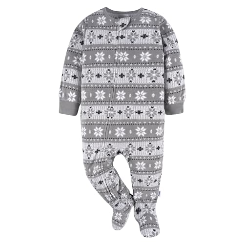 Gerber Unisex Baby Toddler Flame Resistant Fleece Footed Holiday Pajamas 2-Pack2