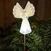 Crosslight Solar Power Angel Stakes (3 Packs) Warm White - Best for Garden, Memorial, Christmas and Cemetery Decor, Perfect for Yard, Lawn, Patio, Pathway, Backyard | LED Waterproof Outdoor Lights