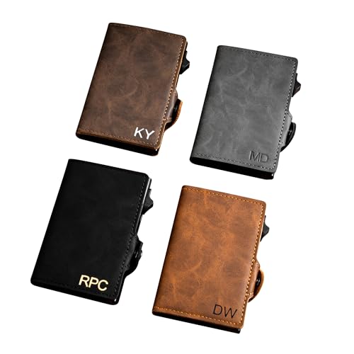 Personalized Leather Wallet Money Clip, Groomsmen Gift, Men Leather Card Holder, Custom Money Clip, Groomsman Wallet, Christmas Gift for Him