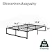 Zinus ABEL 14 Inch Platform Bed Frame, Steel Slat Support, Easy Assembly, No Box Spring Needed, Eco Friendly WonderBox(TM) Packaging, Black, Queen