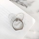 Universal Phone Holder Stand Ring, Magnetic and Cute Transparent Phone Stand, Suitable for iPhone and Other Smartphones (Love-2pc)