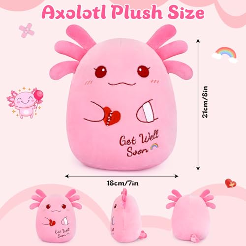 Get Well Soon Axolotl Plush, Pink Axolotl Get Well Soon Gift for Kids Women - Image 4