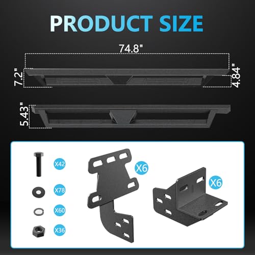 Estribos para Dodge Ram Quad Cab 2019-2022 en acero carbono miniatura 2