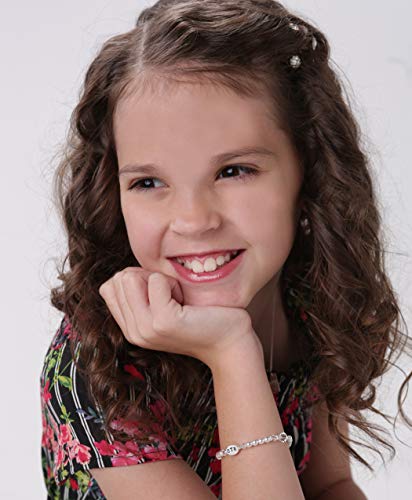 Cherished Moments Sterling Silver Child's CTR Bracelet or Necklace for Girls with Simulated Pearls and Crystals (5-12 years)3