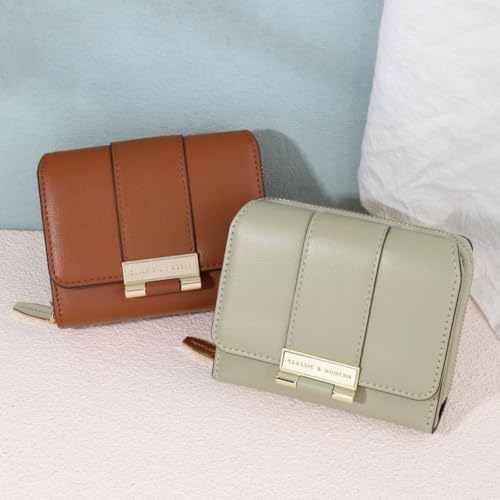 Money Bag Small Large Capacity Zipper Wallet Senior Short Wallet (Beige)4