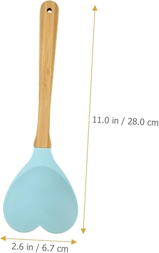 Miniatura 9 de 4 cucharas de sopa y ensalada de silicona con forma de corazón, prácticos utensilios de cocina para mezclar y servir y herramientas de cocina