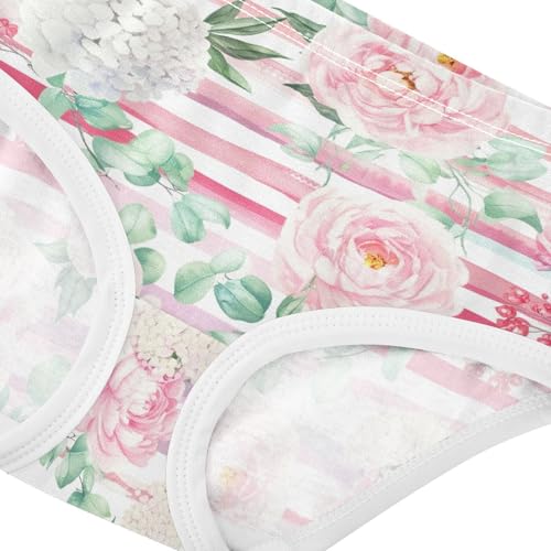 Joisal Pastel Pink White Peonies Girls Underwear Toddlers 2t Cotton Little Girl Panties Artistic Underpants Briefs4