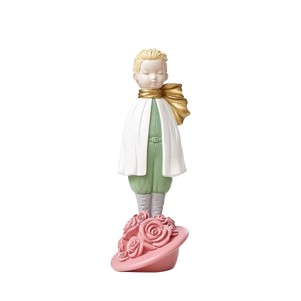 Escultura Carácter De La Sala De Estar Nórdicos Personaje De Dibujos Animados Pequeños Adornos Creativos Habitación Infantil Rosa Príncipe Decoraciones De Dormitorio Esculturas