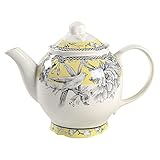 222 Fifth Yellow Adelaide Teapot/Coffee Pot Bird & Floral Toile