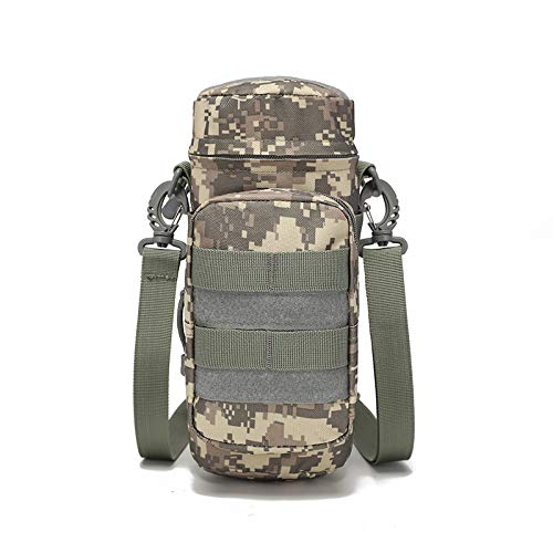 Sirius Survival Tactical MOLLE Water Bottle Holder - Military Style Water Pouch Attachment for Tactical Carry Bags (Digital Camo)
