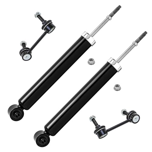 Image of Detroit Axle - AWD Rear Shock Absorber Kit for 2009-2014 Nissan Murano, 2 Shock Absorber Assembly, 2 Sway Bar Links 2010 2011 2012 2013 Replacement Supsension Bare Strut