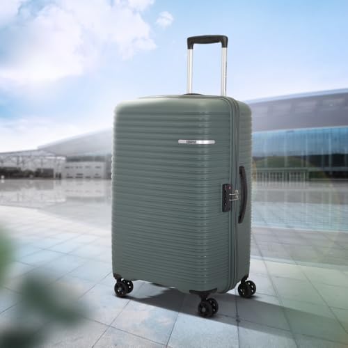Image of American Tourister Hard PP Check-In Suitcase with TSA Lock, Liftoff+ & 8 Wheel, Trolley Bag for Travel, Travel Bag with Double Wheel, Dark Olive, Small-55Cm / Medium-67Cm / Large-79Cm, Set of 3