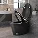 Smart Toilet, Electric Tankless Toilet with Bidet Built in & Dryer, Auto Open/Close, Instant Warm Water, Elongated Heated Seat, Auto Flush (Matte Black, Oval Egg Shaped)