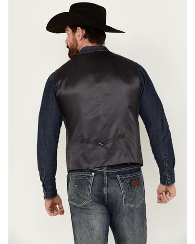 Cody James Men's Nashville Paisley Print Dress Vest - CJPV2405-DKGRY Medium US4