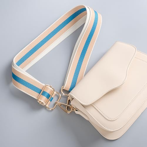 Image of chushui Woven Stripe Purse Straps,Replacement Crossbody Wide Shoulder Adjustable Strap for Bag Handbags