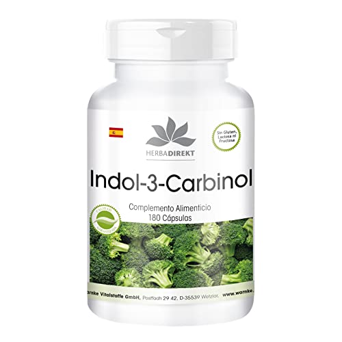 Indol-3-Carbinol – con brócoli en polvo – Vegano – 180 cápsulas | HERBADIREKT by Warnke...