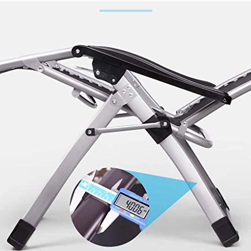 Chaise longue inclinable pliable Zero Gravity noire pour extérieur