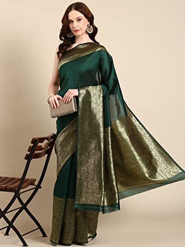 Image of Avantika Fashion Woven Kanjivaram Soft Lichi Silk Embellished Banarasi Saree With Blouse Piece For Women