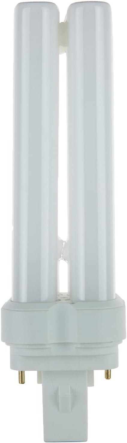 Sunlite FDL28 Fluorescent Quad Tube Plug-in Bulb, 28 Watt, 10,000 Hour Life Span, GX32D-3 Base, 1350 Lumens, for Fluorescent Ceiling Fixtures, Lamps, 5000K Daylight, 1 Pack
