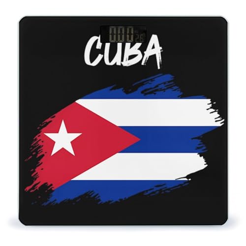 Cuba Cuban Flag Scale for Body Weight Smart Accurate Digital Bathroom Scale with Easy Read LCD