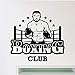 Produktbild Waofe Boxing Club Logo Wandaufkleber Sport Design Wandtattoo Home Room Interior Decor Fitness Club Boxen Vinyl Wandbild 42X39Cm