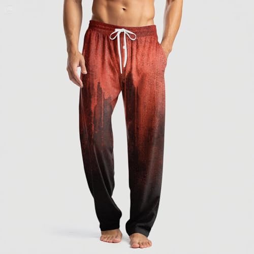 Sweatpants for Men Halloween Pants Blood Splash Pattern Joggers Horror Bloody Print Trousers with Pockets Drawstring2
