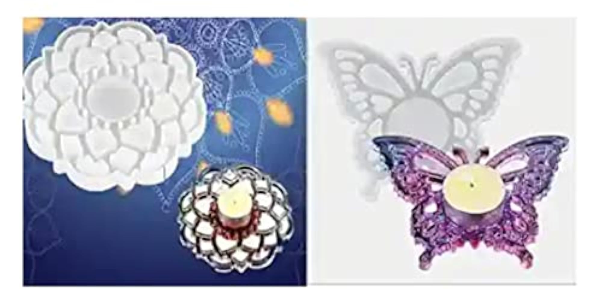 Tealight Holder Mold with Butterfly Design