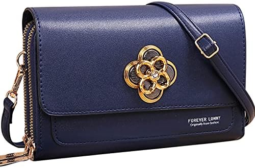 Eslcorri Small Crossbody Phone Bag for Women, PU Leather Mobile Phone Handbag Bag Purse Ladies Casual Fashion Mini Shoulder Bag with Card Slots Adjustable Strap for Phone Under 6.9"