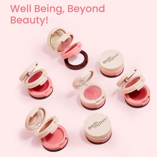 Earth Rhythm Dab Set Go 3-in-1 Face Palette With Eyeshadow, Lip & Cheek Tint & Mattifying Face Powder, For Everday Makeup, Highly Pigmented (Champagne) - Image 7