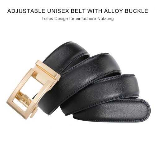Unisex Belt Adjustable Design, Double-Sided Faux Leather Waistband Pants Jeans Belt for Men Women, Pants Jeans Twist Lock Design Imitation Leather Strap Versatile Accessory Coffee 125cm4