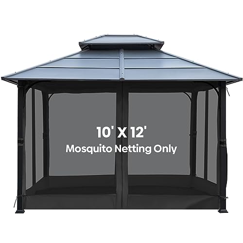 Tanxianzhe Pavillon-Mückennetz Als Ersatz – 4-teilig, Khaki, Mit Reißverschluss, Für 20-30 Cm Pavillons