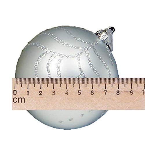 Christmas Tree Decoration - 9 Pack 80mm Baubles - Red and Green - Image 2