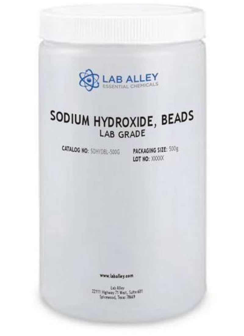 Sodium Hydroxide Beads Lab Grade-500g